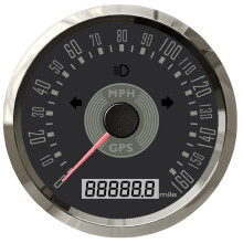 (160MPH BS) Classical 85mm GPS Speedometer Odometer Adjustable with Red and Yellow Backlight for Car Motorcycle