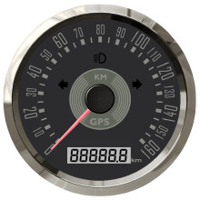 (160KMH BS) Classical 85mm GPS Speedometer Odometer Adjustable with Red and Yellow Backlight for Car Motorcycle