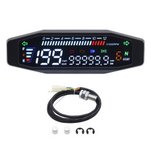 (with sensor) Universal Motorcycle Speedometer LCD Display Digital Meter Tachometer Dashboard Instrument Panel Meter