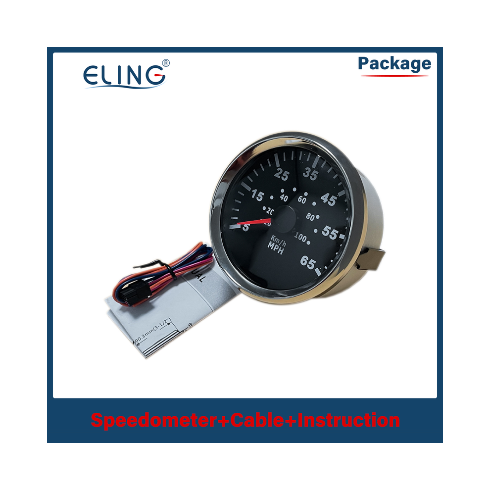 (65-100-Bs) Speedometer Boat Speed Gauge Marine Pressure Pitot Tube Pressure Signals 35 Mph 55 Mph 65 Mph 12V 24V 9008532337732