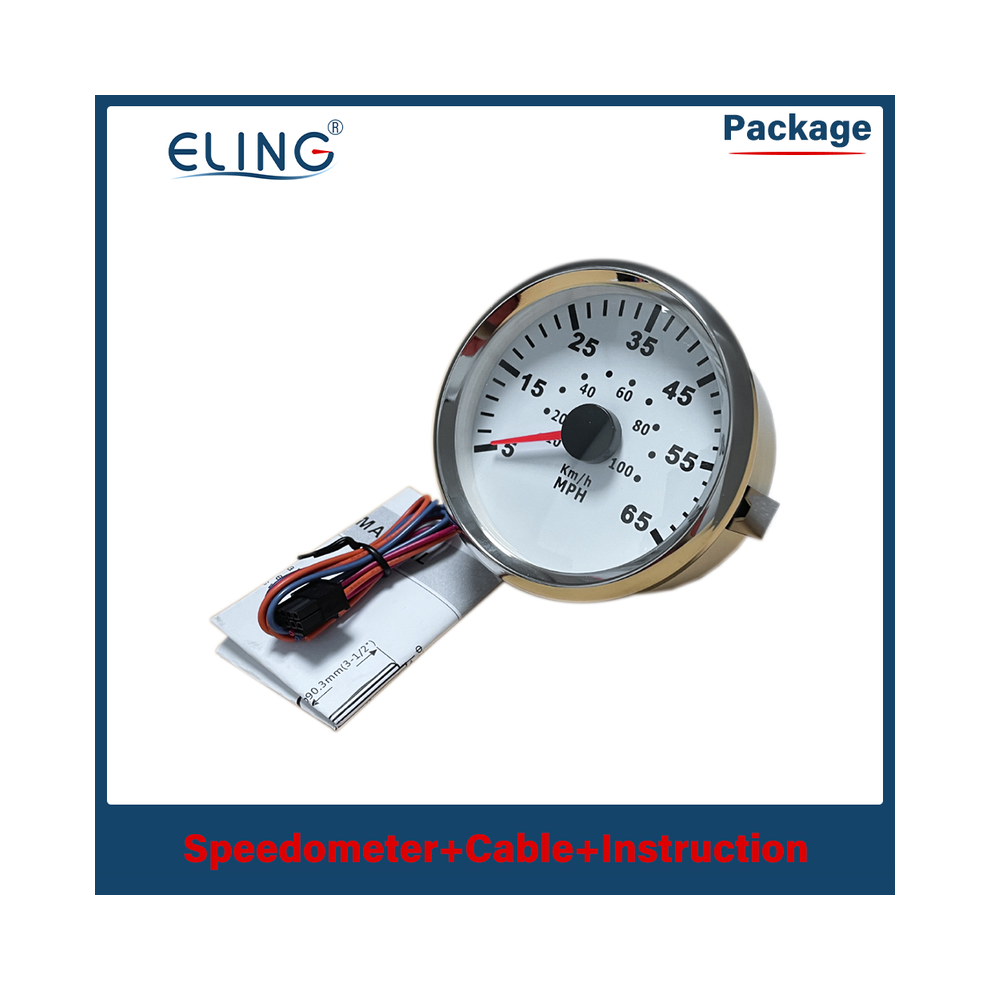 (65-100-Ws) Speedometer Boat Speed Gauge Marine Pressure Pitot Tube Pressure Signals 35 Mph 55 Mph 65 Mph 12V 24V 9008532337756