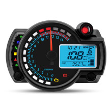 (Only Gauge) Universal Motorcycle Speedometer LED Digital Moto Dashboard 7color Motocross Hour Counter Panel for