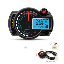 (with Turbo sensor) Universal Motorcycle Speedometer LED Digital Moto Dashboard 7color Motocross Hour Counter Panel for