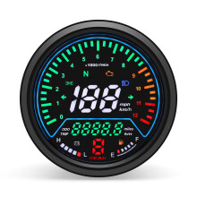 (MT0085) Motorcycle RPM Speed Speedometer Moto Digital Instrument Panel Voltage Meter Oil Level Gauge Trip Indicator