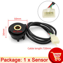 (Only sensor) AD New Universal Motorcycle 12000RMP LCD Speedometer Odometer Tachometer 1-4 Cylinders Motorbike Gauge