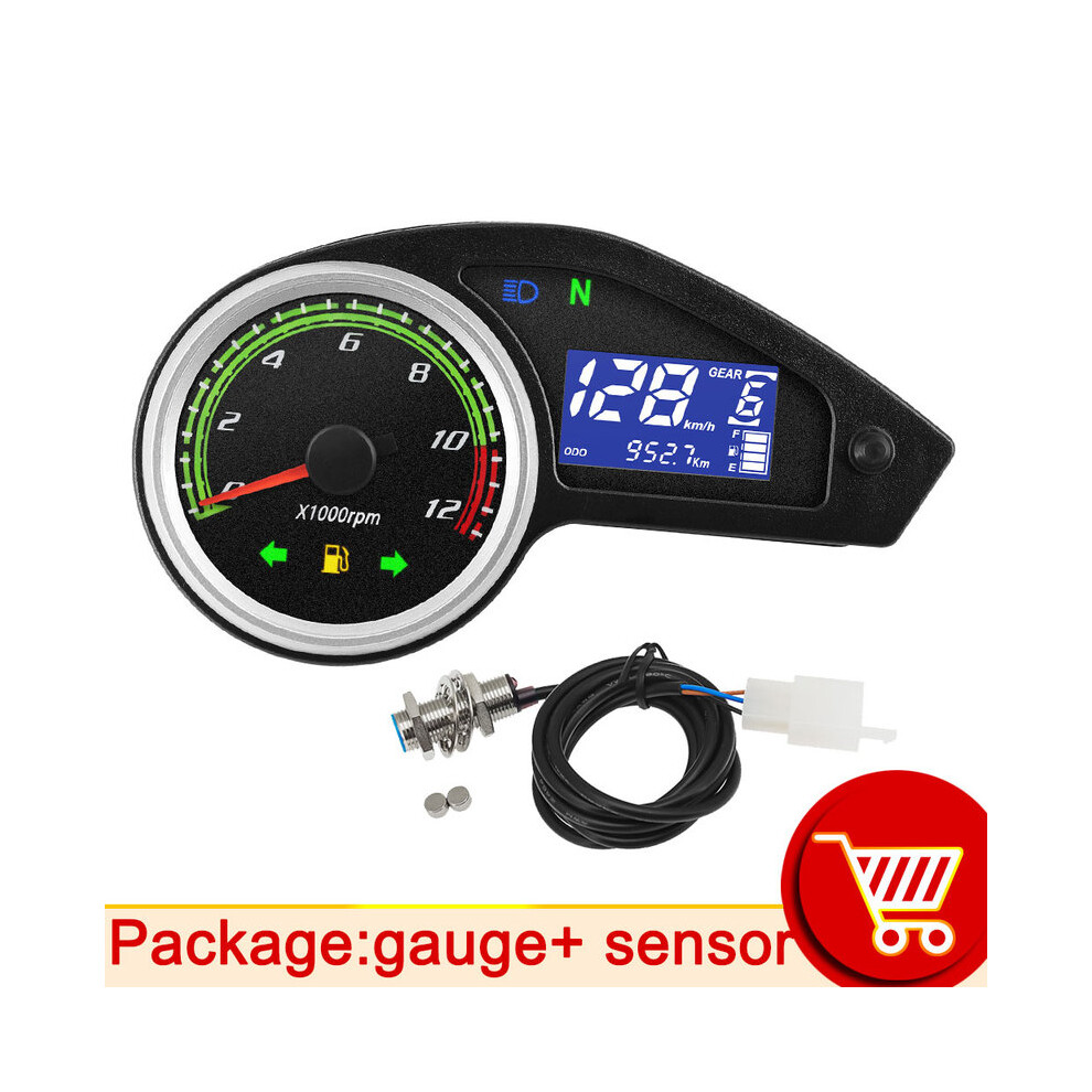 (With Sensor) Ad Motorcycle Tachometer With Turn Signal For Honda Nxr150 Nxr125 Bros 2003-2014 Crv Digital Led Light 9008532326002