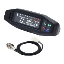 (with sensor) Newest Motorcycle Speedometer Oil Gauge Tachometer Universal Digital Meters Instrument Cluster Turn