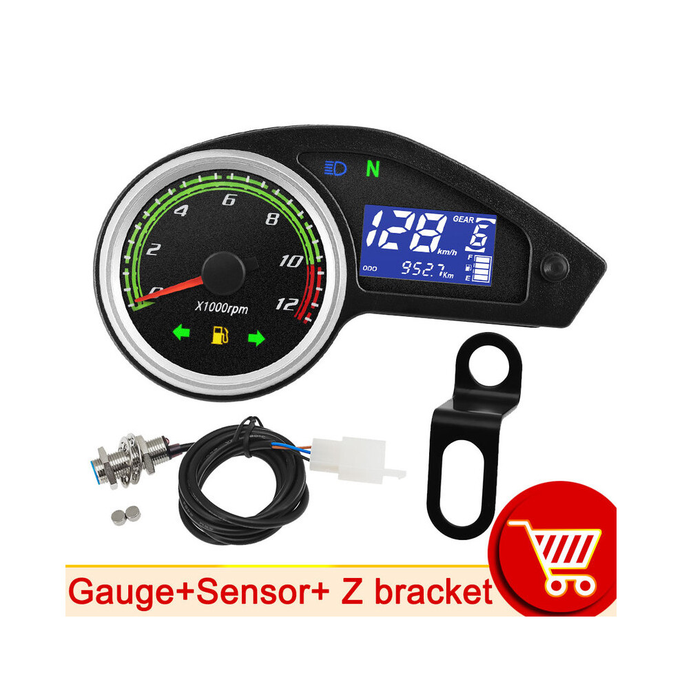 (With Z Bracket) Ad Motorcycle Tachometer With Turn Signal For Honda Nxr150 Nxr125 Bros 2003-2014 Crv Digital Led Light 9008532326316