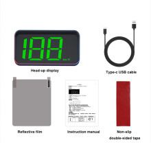 (Green KMH) GPS Car Speedometer HUD Head Up Display KM/H Windshield Projection Speed Monitor Plug and Play Universal