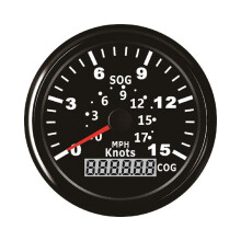 (15Knots BN) New Waterproof 85mm GPS Speedometer Marine Speed Gauge 15 Knots 35 Knots 70 Knots for Car Boat Yacht