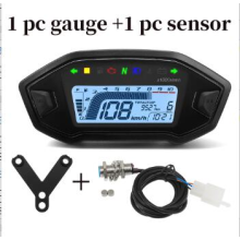 (With Y bracket) Universal Tachometer for All Motorcycle 12V Speedometer 7-Colors Backlight Digital Electric Motor Meters