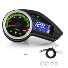 (With sensor) Universal Motorcycle Speedometer LCD Digital Tachometer Odometer Instrument For 12V Motorcycle For Brazil