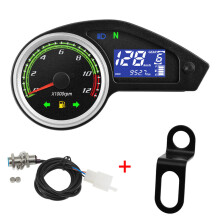 (With Z Bracket) Universal Motorcycle Speedometer LCD Digital Tachometer Odometer Instrument For 12V Motorcycle For Brazil