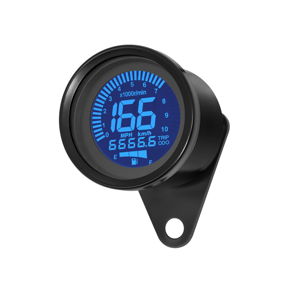 (Meter) Motorcycle Digital Speedometer Retro Lcd Odometer Fuel Meter Universal Led Lcd Tachometer Indicator 9008532323551