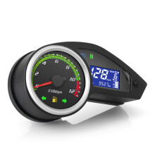 (Only Gauge) Universal Motorcycle Speedometer LCD Digital Tachometer Odometer Instrument For 12V Motorcycle For Brazil