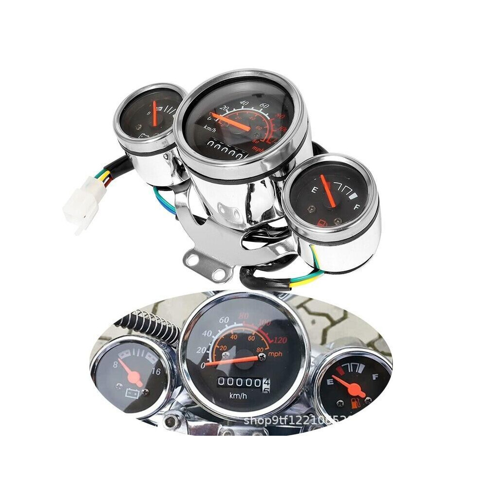 Motorcycle Instrument Digital Tachometer Speedometer Odometer Meter Motorbike Voltmeter Fuel Gauge Kit 9008532325388
