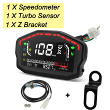 (With Bracket) 12V Universal Motorcycle LCD Tachometer Outboard 14000rpm Speedometer Display For 2,4 Cylinder For Honda