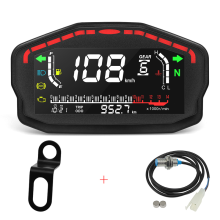 (With Z Bracket) Motorcycle Panel Universal Speedometer Digital rpm Tachometer Water Temp Fuel Gauge ABS Alarm Speedometer