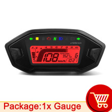(Only gauge) 7 Colors Backlight Motorcycle Speedometer 10000RPM Digital Tachometer Tacho Dash Electronic Speed meter