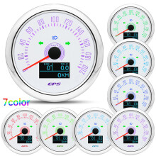 (200kmh WS) 85MM GPS Speedometer With GPS Antenna 7 Colors Backlight Digital LED Odometer Gauge for 12V24V Car Boat