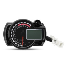 (Only Gauge) Universal Moto Dashboard LCD Digital Motorcycle Odometer Speedometer Meter Instrument Adjustable 0-