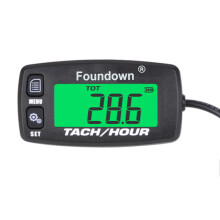 (black) Digital RPM Measurement Hour Meter Small Engine Tachometer Monitoring Engine Hours for Ultralight Aircraft