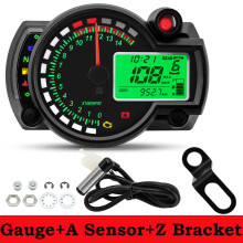 (GaugeXASensorXZ) Universal Moto Dashboard LCD Digital Motorcycle Odometer Speedometer Meter Instrument Adjustable 0-