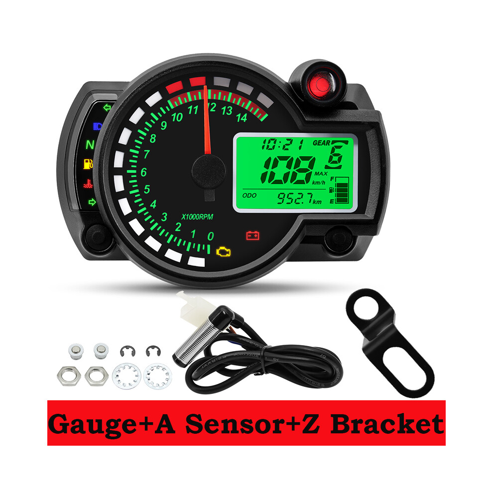 (GaugeXASensorXZ) Universal Moto Dashboard LCD Digital Motorcycle Odometer Speedometer Meter Instrument Adjustable 0--image-OPC-PGJQPDN-NEW