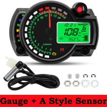 (GaugeXA Sensor) Universal Moto Dashboard LCD Digital Motorcycle Odometer Speedometer Meter Instrument Adjustable 0-