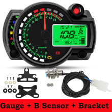 (B one set) Universal Moto Dashboard LCD Digital Motorcycle Odometer Speedometer Meter Instrument Adjustable 0-