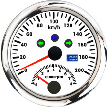(WS 0-200kmh) New 85mm Digital Car Truck Boat GPS Speedometer Gauge Speed Meter Tachometer 8000RPM for Car Boat ATV