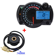 (with sensor 2) New RX2N LCD Digital Odometer Speedometer Instrument Universal For Motorcycle 299KM/H 7Colors Speed