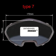 (Type 07) Motorcycle Speedometer Tachometer Dashboard Instrument Glass Plastic Lens Cover For Scooter Moped ATV