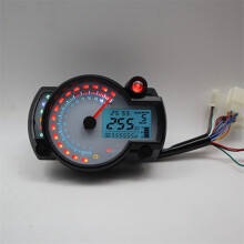 (speedometer only) KOSO RX2N Tachometer Fuel Meter LCD Digital Motorcycle Odometer Speedometer Adjustable MAX 299KM/H 7