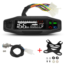 (with W bracket) Waterproof Speedometer Motorcycle Universal LED Digital Dashboard Km/h MPH Odometer Meter Motor Gauge