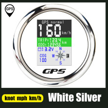 (WS) 85mm Speedometer GPS Odometer Adjustable Trip ODO COG Voltmeter TFT Screen Speed Gauges For Motor Yacht