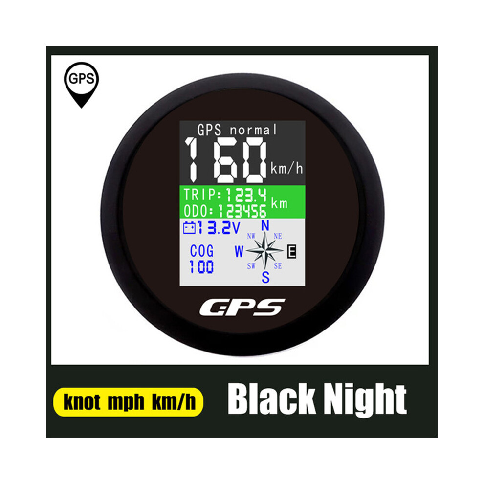 (Bn) 85Mm Speedometer Gps Odometer Adjustable Trip Odo Cog Voltmeter Tft Screen Speed Gauges For Motor Yacht 9008532333703