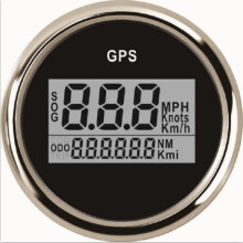 (BS) 52mm Universal GPS Speedometer 0-999 km/h 12V 24V with Red Backlight for Car Motorcycle Truck Boat Yacht
