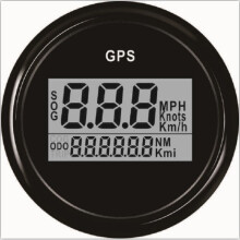 (BN) 52mm Universal GPS Speedometer 0-999 km/h 12V 24V with Red Backlight for Car Motorcycle Truck Boat Yacht