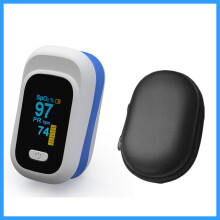 (YK80C blue case) JYHealth Digital finger pulse oximeter OLED medical pulsioximetro SPO2 PR PI health alarm Fingertip