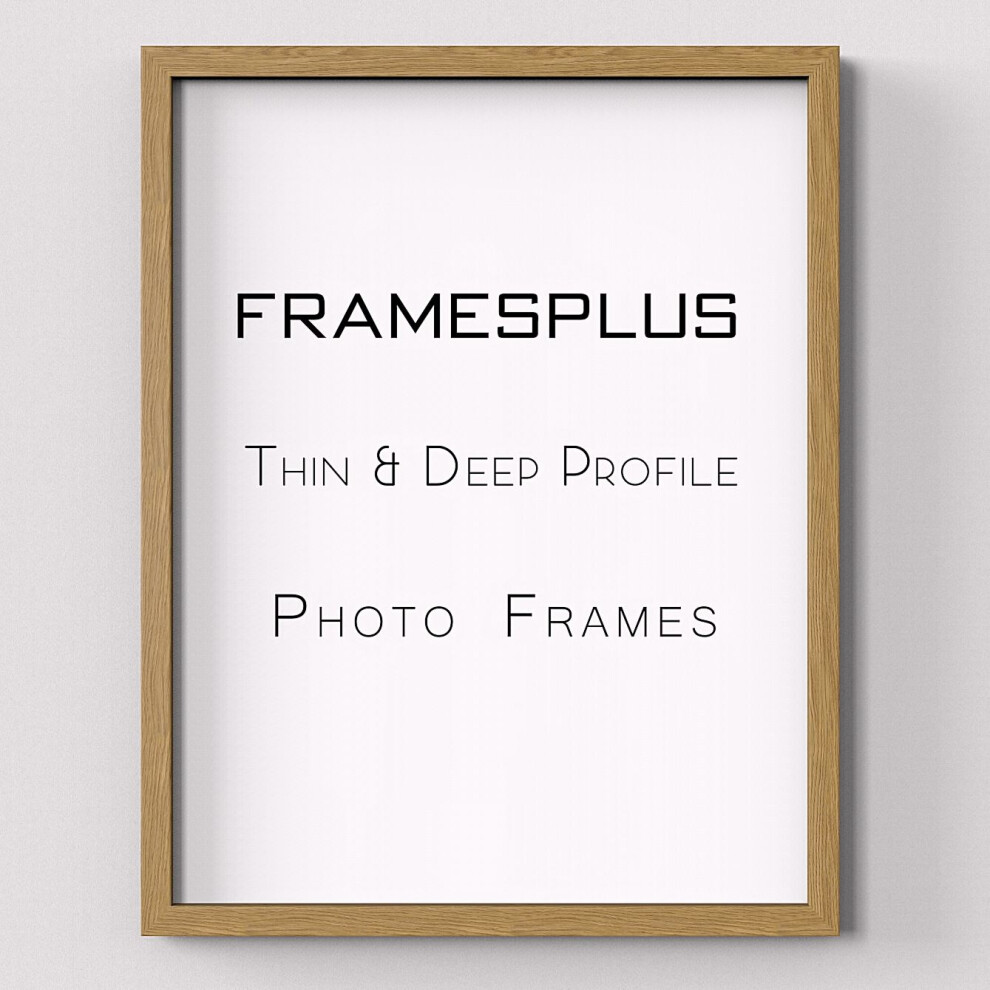 (12"x8" (30.5 x 20.3cm), Oak) Photo Frame Picture Poster Certificate Frames Wood Black White Oak A1 A2 A3 A4
