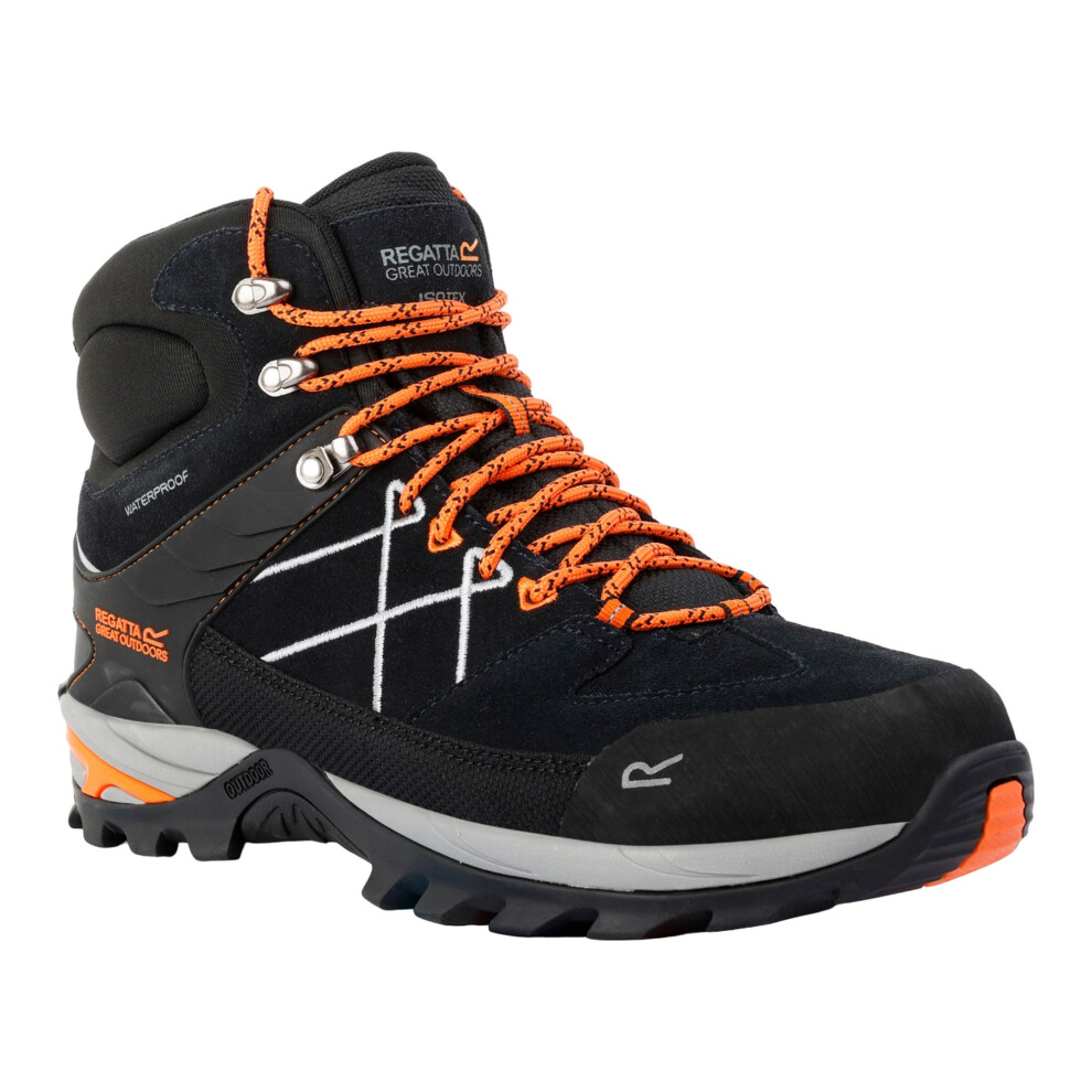 (10 UK, Ash/Blaze Orange) Regatta Mens Samaris Pro II Suede Walking Boots