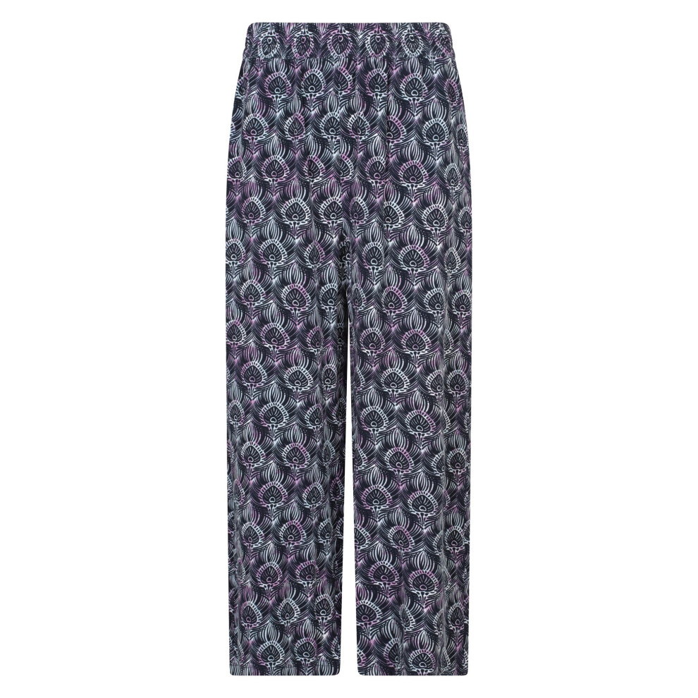 (14 UK, Navy) Mountain Warehouse Womens/Ladies Fowey Lightweight Peacock Feather Trousers-image-OPC-PGJQWFK-NEW