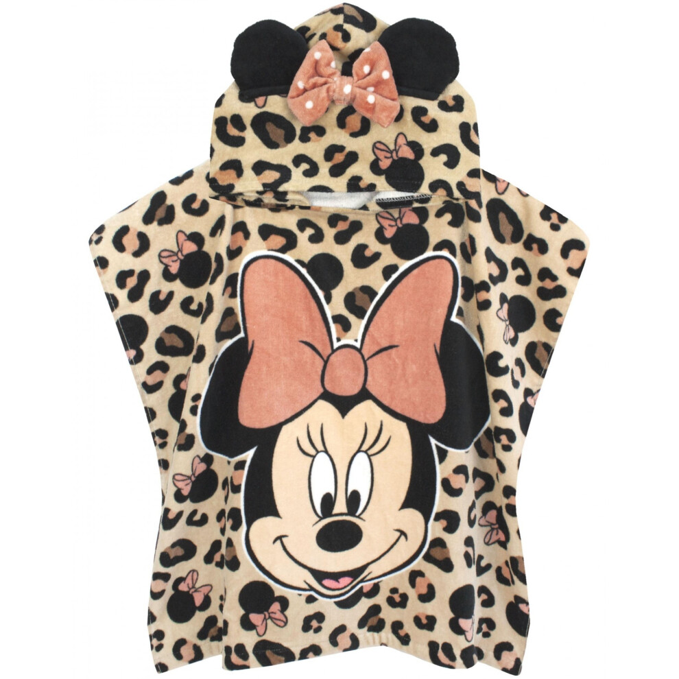 Disney Girls Minnie Mouse Poncho Hooded Towel