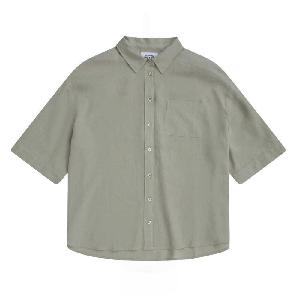 (8 UK, Pale Green) Animal Womens/Ladies Nova Linen Shirt