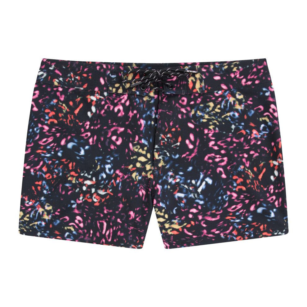 (6 UK, Jet Black) Animal Womens/Ladies Aurora All-Over Print Board Shorts