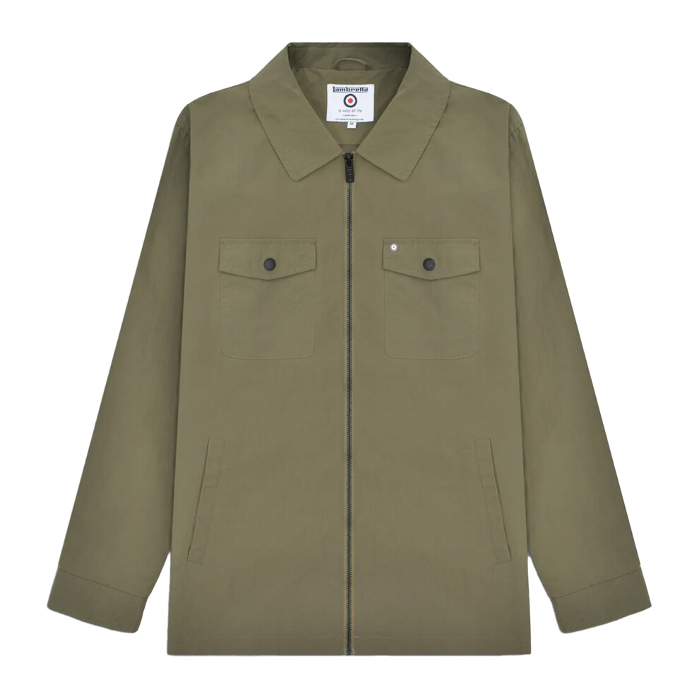 (S, Khaki Green) Lambretta Mens Kalmar Jacket