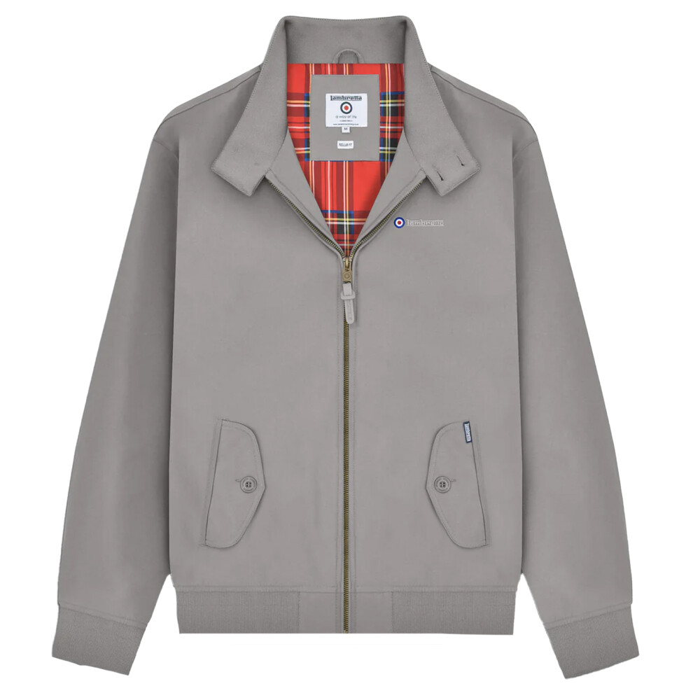 (S, Dark Grey) Lambretta Mens Shower Resistant Harrington Jacket