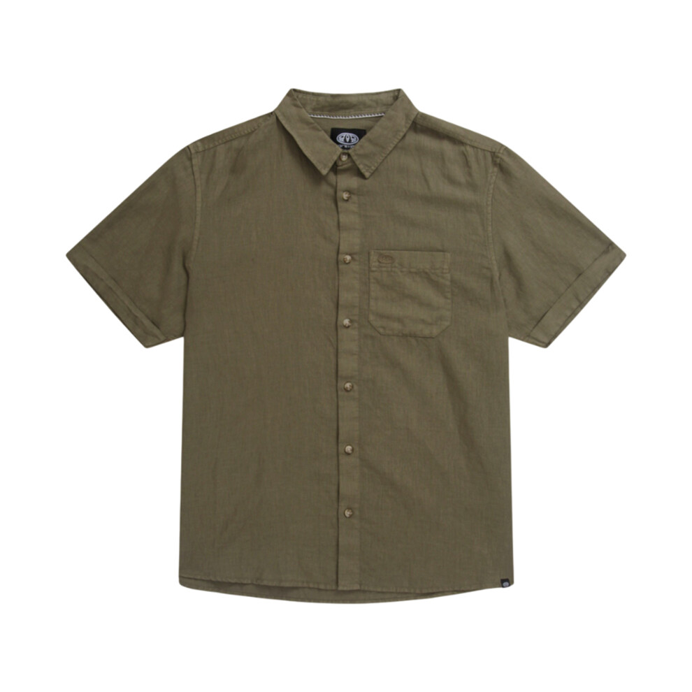 (XS, Dark Green) Animal Mens Bayside Organic Shirt