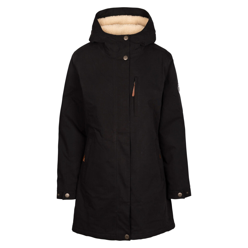 (S, Black) Trespass Womens/Ladies Risha TP50 Fleece Lined Waterproof Jacket